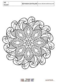 Mandala boyama sayfaları